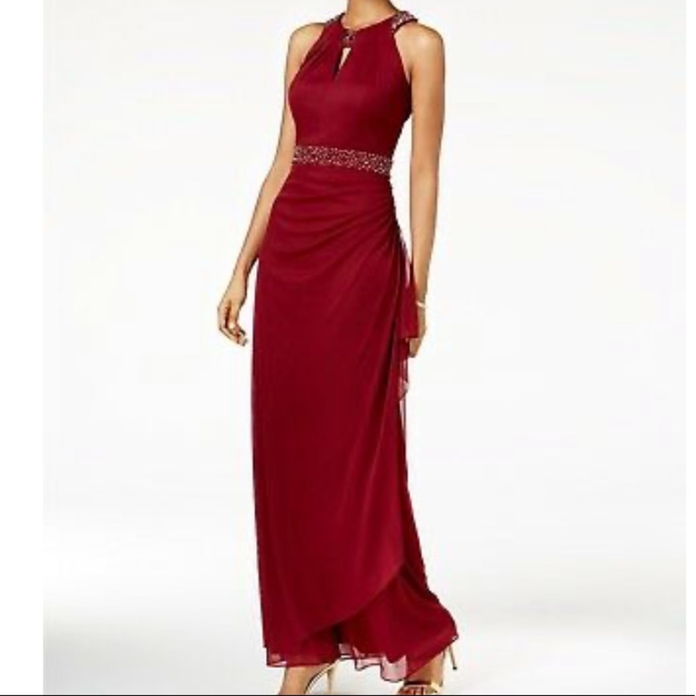 BETSY AND ADAM WINE-COLORED FORMAL GOWN SIZE 12